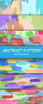 Set of abstract vector patterns for a wide range of applications, backgrounds Stock Illustration