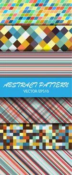 Set of abstract vector patterns for a wide range of applications, backgrounds Stock Illustration
