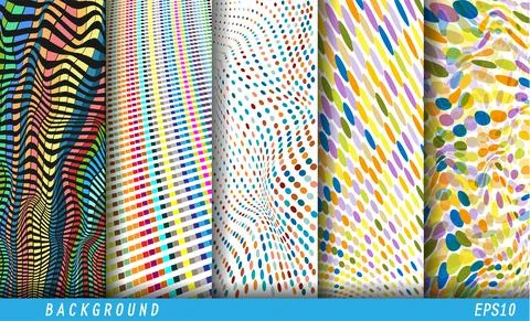 Set of abstract vector patterns for a wide range of applications, backgrounds Stock Illustration