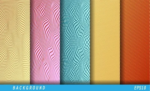 Set of abstract vector patterns for a wide range of applications, backgrounds 스톡 일러스트