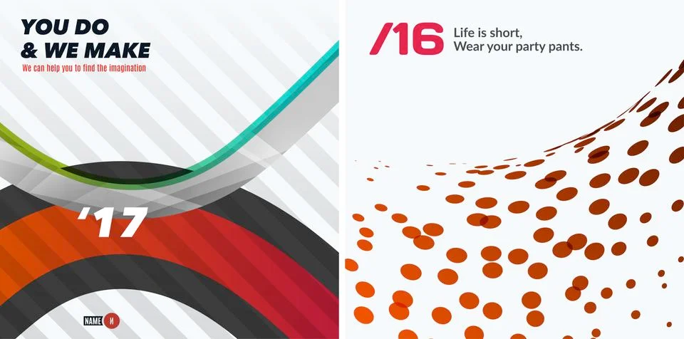 Set of abstract vector rounded design elements Illustrazione stock