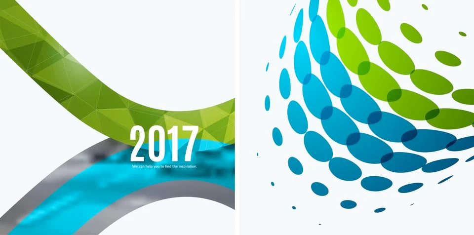 Set of abstract vector rounded design elements 스톡 일러스트