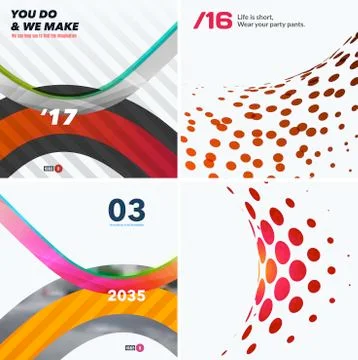 Set of abstract vector rounded design elements Illustrazione stock