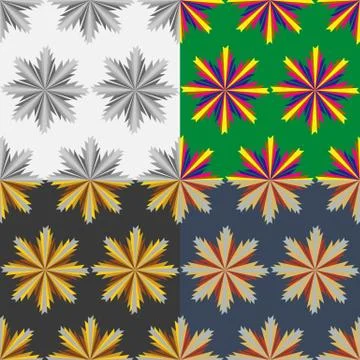 A set of abstract vector seamless patterns Stock Illustration