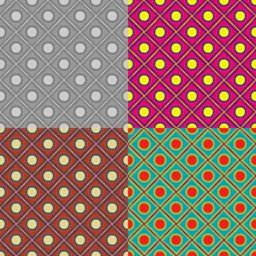 Set of abstract vector seamless patterns Stock Illustration