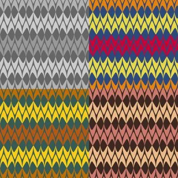Set of abstract vector seamless patterns 스톡 일러스트
