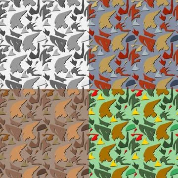 Set of abstract vector seamless patterns Stock Illustration