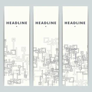 Set of abstract vector shapes on color background Stock Illustration