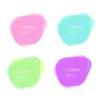 Set of Abstract vector shapes Illustrazione stock