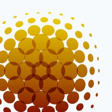 Set of Abstract vector yellow design rounds Stock Illustration