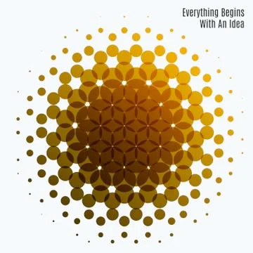 Set of Abstract vector yellow design rounds Stock Illustration