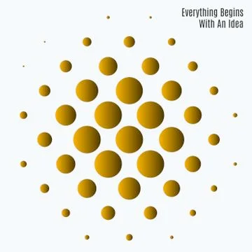 Set of Abstract vector yellow design rounds Stock Illustration