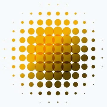 Set of Abstract vector yellow design rounds Stock Illustration