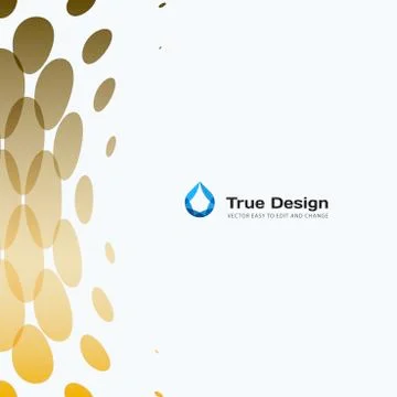 Set of Abstract vector yellow design rounds Stock Illustration