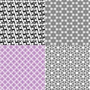 Set of abstract vintage geometric wallpaper pattern background. イラスト素材