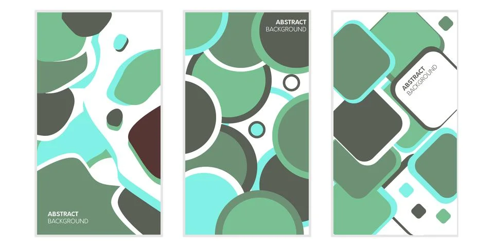 Set of Abstract wall art vector collection Stock Illustration
