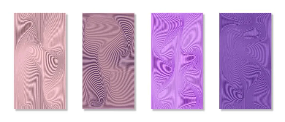 Set of abstract wave lines pattern background and texture. Wavy lines texture Stock Illustration