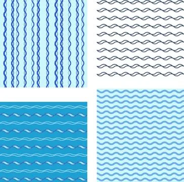 Set Abstract wave pattern. Stock Illustration