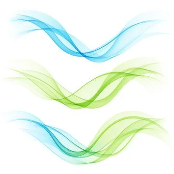 Set of abstract waves. Vector illustration Illustrazione stock