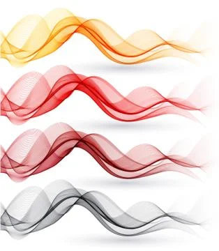 Set of abstract waves. Vector illustration Illustrazione stock