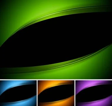 Set of abstract wavy backgrounds. Eps 10 vector Set of abstract wavy backg... Stock Photos