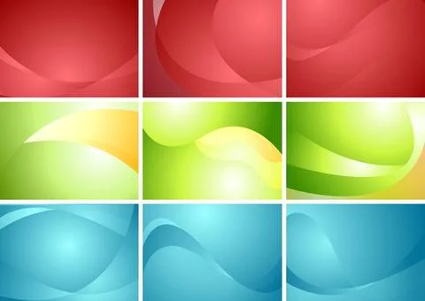 Set of abstract wavy backgrounds Set of abstract wavy backgrounds. Vector ... Stock Photos