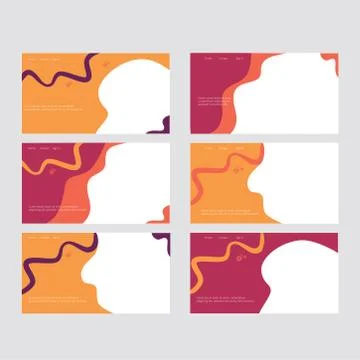 Set abstract website template. Background for landing page. Vector stock Stock-Illustration