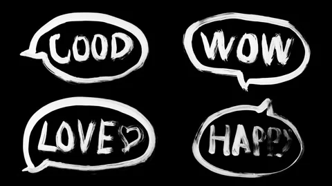 Set of Accent and Underline Elements. White Highlight Hand drawn Elements,  chat 스톡 동영상 244948458