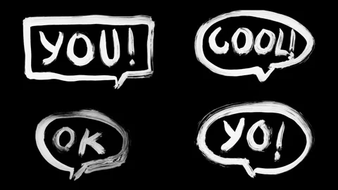 Set of Accent and Underline Elements. White Highlight Hand drawn Elements,  chat 스톡 동영상 244948486