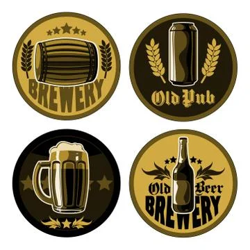 Set of accessories for pub Stock Illustration