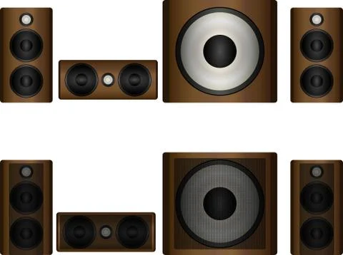 Set of acoustics Stock Illustration