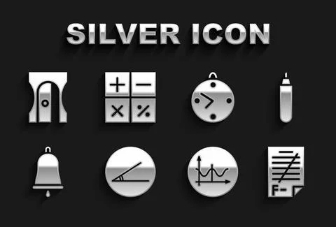 Set Acute angle, Marker pen, Exam paper with incorrect answers, Graph, schedule イラスト素材