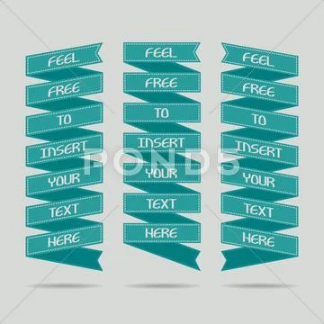 Set of ad ribbons Stock Illustration