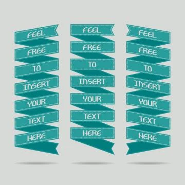 Set of ad ribbons Stock Illustration