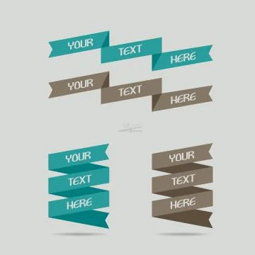Set of ad ribbons - illustration Stock Illustration