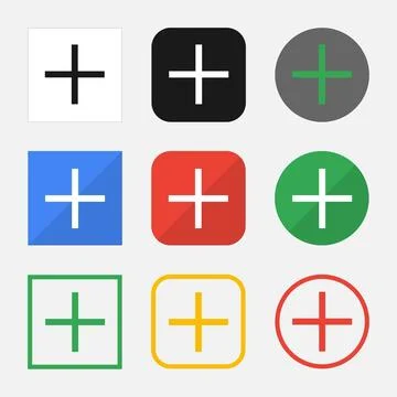 Set of Add icons for your web site or mobile app Stock Illustration
