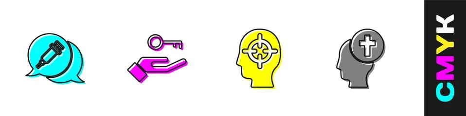 Set Addiction to the drug, Solution problem, Finding a and Man graves funeral 스톡 일러스트