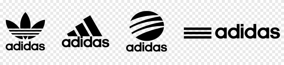 Set of Adidas logo Stock Illustration