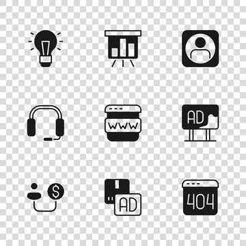 Set Advertising, Page with a 404 error, Browser window, Create account scre.. イラスト素材