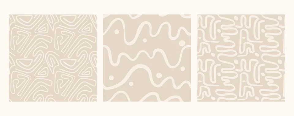 Set of aesthetic printable seamless pattern Stock Illustration