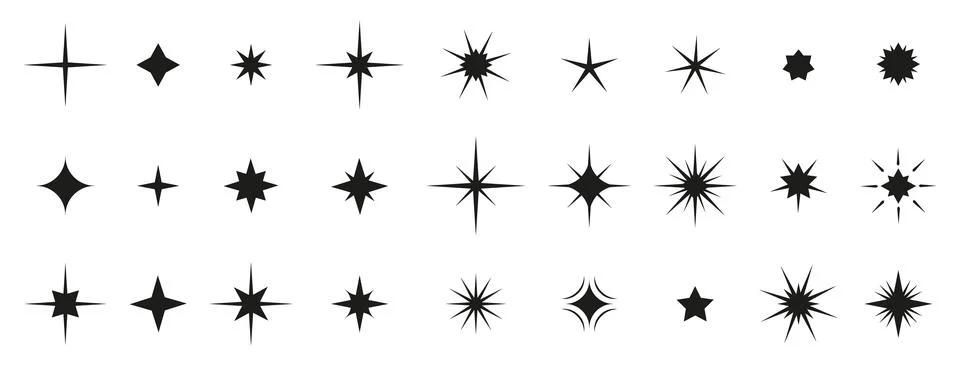 Set of aesthetic y2k star elements イラスト素材