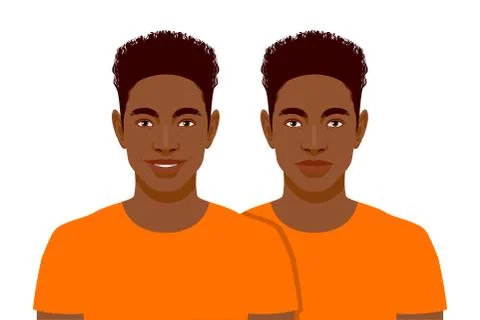Set of to African man Stock Illustration