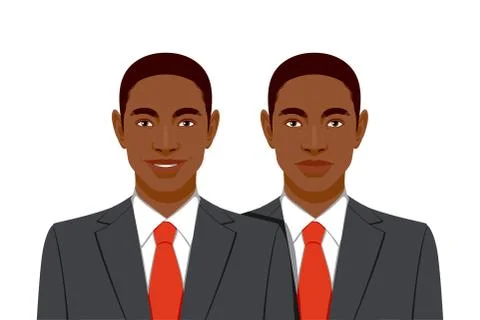 Set of to African man Stock Illustration