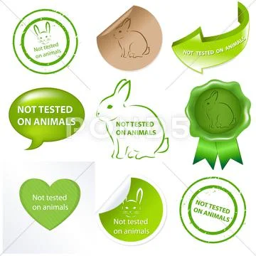 Set against testing for animals Stock Illustration