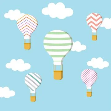 Set of air balloons Stock Illustration