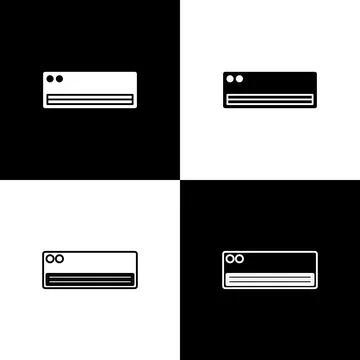 Set Air conditioner icon isolated on black and white background. Split system イラスト素材