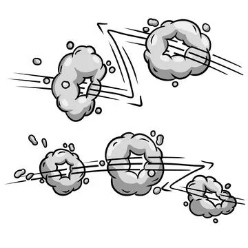 Set of air flow. Funny element of comics and cartoons. イラスト素材