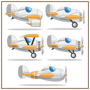 A set of aircraft. Stock Illustration