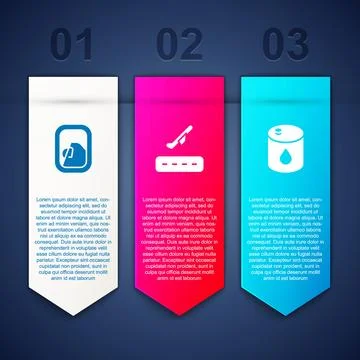 Set Airplane window, Plane takeoff and Barrel oil. Business infographic tem.. Stock Illustration