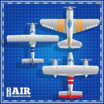 Set airplanes. Stock Illustration